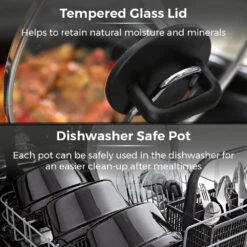 Tower Slow Cooker Three Pot - Black 13 Tower Slow Cooker Three Pot - Black -Tower Store T16015 07