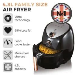 Tower Manual Air Fryer 4.3L - Rose Gold 17 Tower Manual Air Fryer 4.3L - Rose Gold -Tower Store T17021RG 02 a90e5741 0f49 4fa6 b715 b5b96f037a5f