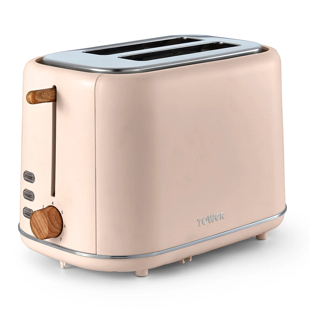 Tower Scandi 2 Slice Toaster - Pink 1 Tower Scandi 2 Slice Toaster - Pink