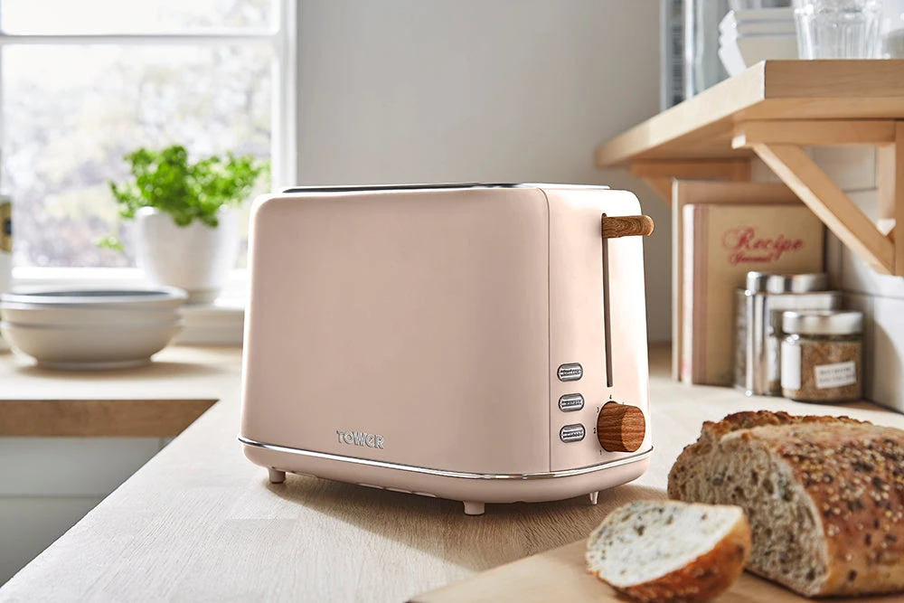 Tower Scandi 2 Slice Toaster - Pink 6 Tower Scandi 2 Slice Toaster - Pink - Image 6
