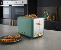 Tower Cavaletto 2 Slice Stainless Steel Toaster - Jade Green -Tower Store T20036JDE 06