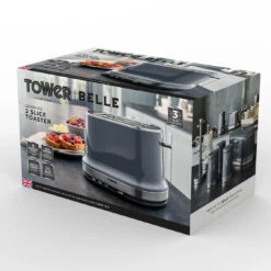 Tower Belle Collection 2 Slice Toaster - Grey -Tower Store T20043GRP 08