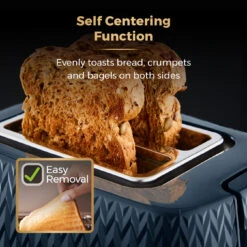Tower Empire 2 Slice Toaster - Midnight Blue -Tower Store T20054MNB 07