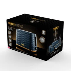 Tower Empire 2 Slice Toaster - Midnight Blue -Tower Store T20054MNB 09
