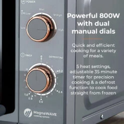 Tower Cavaletto 20L Manual Microwave - Grey -Tower Store T24038RGG 03