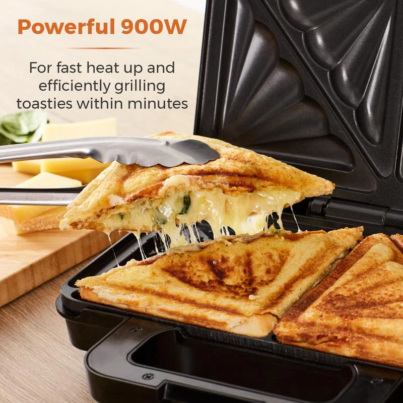 Tower Deep Fill Sandwich Maker 900W - Stainless Steel 7 Tower Deep Fill Sandwich Maker 900W - Stainless Steel - Image 7