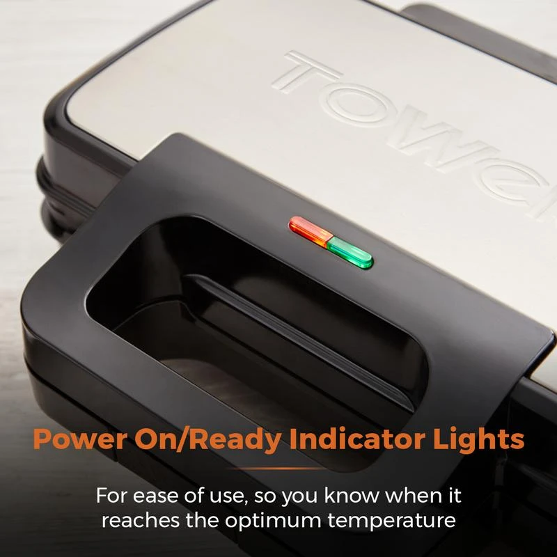 Tower Deep Fill Sandwich Maker 900W - Stainless Steel 4 Tower Deep Fill Sandwich Maker 900W - Stainless Steel - Image 4