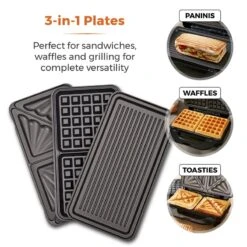 Tower Deep Fill Sandwich Maker 3in1 - Stainless Steel 16 Tower Deep Fill Sandwich Maker 3in1 - Stainless Steel -Tower Store T27032 03