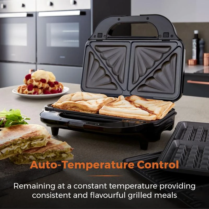 Tower Deep Fill Sandwich Maker 3in1 - Stainless Steel 5 Tower Deep Fill Sandwich Maker 3in1 - Stainless Steel - Image 5