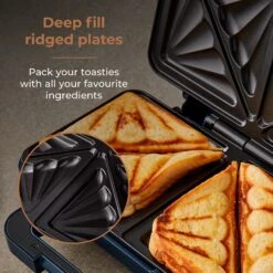 Tower Cavaletto 900W Sandwich Maker - Midnight Blue -Tower Store T27036MNB 03