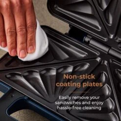 Tower Cavaletto 900W Sandwich Maker - Midnight Blue -Tower Store T27036MNB 05