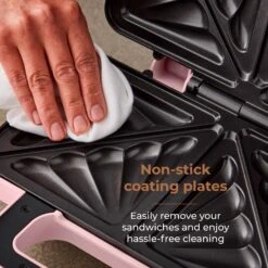 Tower Cavaletto 900W Sandwich Maker - Pink -Tower Store T27036PNK 05