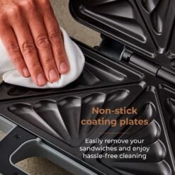 Tower Cavaletto 900W Sandwich Maker - Grey -Tower Store T27036RGG 05