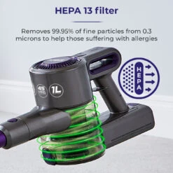 Tower VL50 Pro Performance Pet 22.2V Cordless 3-IN-1 Vacuum Cleaner Purple 19 Tower VL50 Pro Performance Pet 22.2V Cordless 3-IN-1 Vacuum Cleaner Purple -Tower Store T513002 07