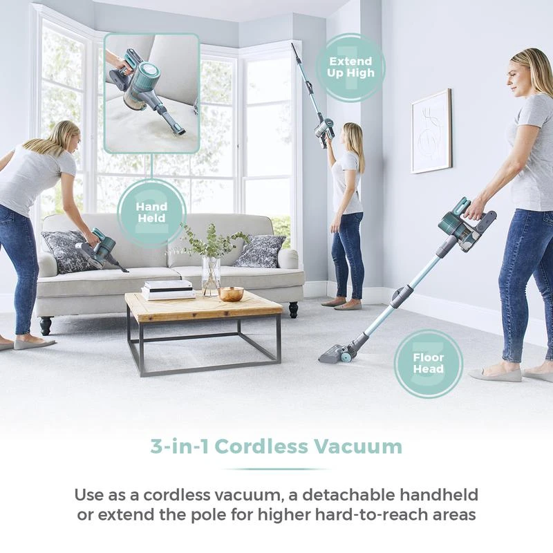 Tower Cordless Vacuum Cleaner Flexi 3-in-1 VL70 - Turquoise 2 Tower Cordless Vacuum Cleaner Flexi 3-in-1 VL70 - Turquoise - Image 2