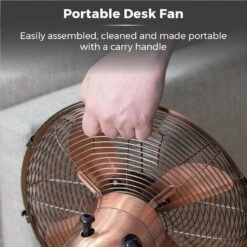Tower Metal Desk Fan 12" - Copper -Tower Store T605000C 06