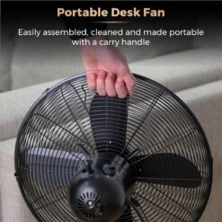 Tower Cavaletto Desk Fan 12" - Black -Tower Store T611000B 06