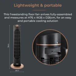 Tower Cavaletto Tower Fan 29" - Black 13 Tower Cavaletto Tower Fan 29" - Black -Tower Store T629001 07