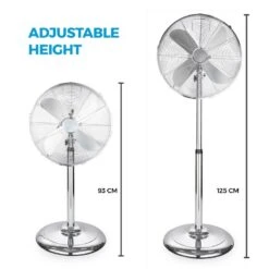 Tower Pedestal Fan With Stand 16" - Chrome 13 Tower Pedestal Fan With Stand 16" - Chrome -Tower Store T637000 08