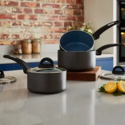Tower Cerasure 3 Piece Saucepan Set Graphite - Grey -Tower Store T80302 07