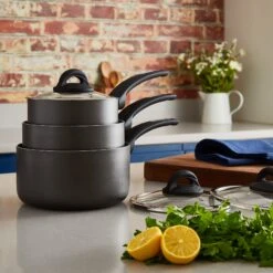 Tower Cerasure 3 Piece Saucepan Set Graphite - Grey -Tower Store T80302 08