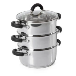 Tower Steamer 3 Tier 18cm - Steel