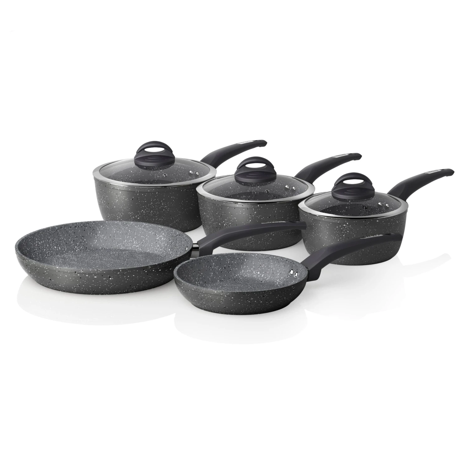 Tower Cerastone 5 Piece Pan Set Graphite - Grey 1 Tower Cerastone 5 Piece Pan Set Graphite - Grey