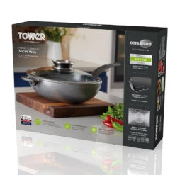 Tower Cerastone Forged Wok 30cm - Grey -Tower Store T81279 05
