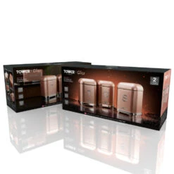 Tower Glitz Set Of 3 Canisters - Pink -Tower Store T826015R BOX 8