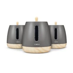 Tower Scandi Set Of 3 Canisters - Grey