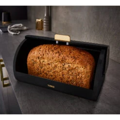 Tower Empire Roll Top Bread Bin - Black -Tower Store T826090BLK 02