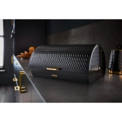 Tower Empire Roll Top Bread Bin - Black -Tower Store T826090BLK 07