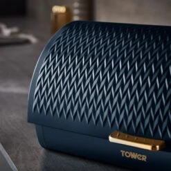 Tower Empire Roll Top Bread Bin - Blue -Tower Store T826090MNB 03