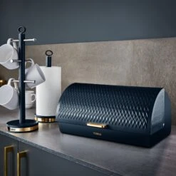 Tower Empire Roll Top Bread Bin - Blue -Tower Store T826090MNB 05