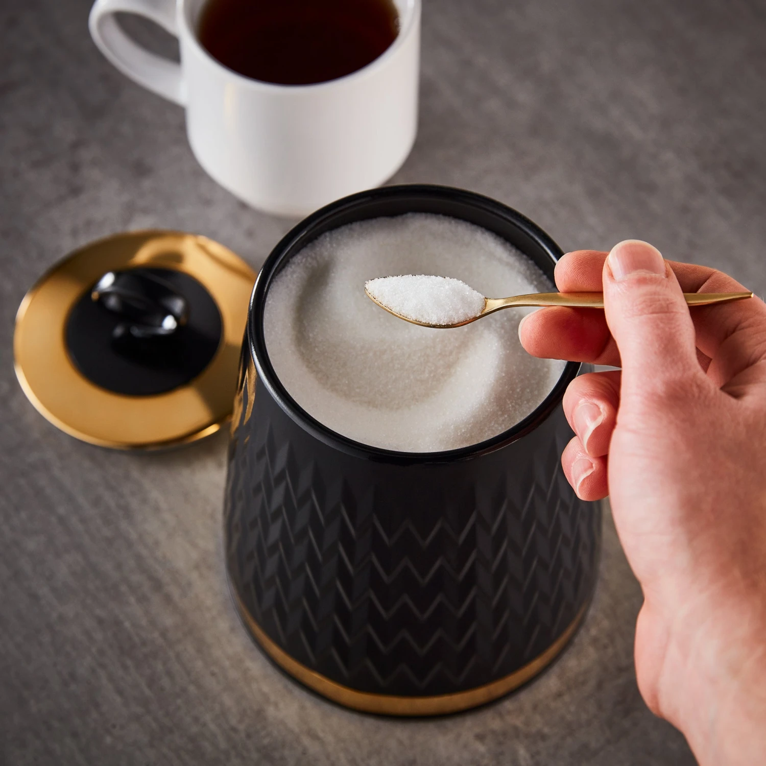 Tower Empire Set Of 3 Canisters - Black 8 Tower Empire Set Of 3 Canisters - Black - Image 8