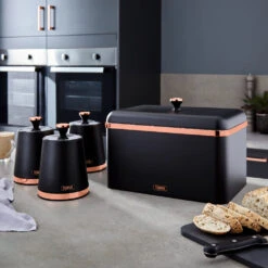 Tower Cavaletto Bread Bin Black - Black -Tower Store T826130BLK 05