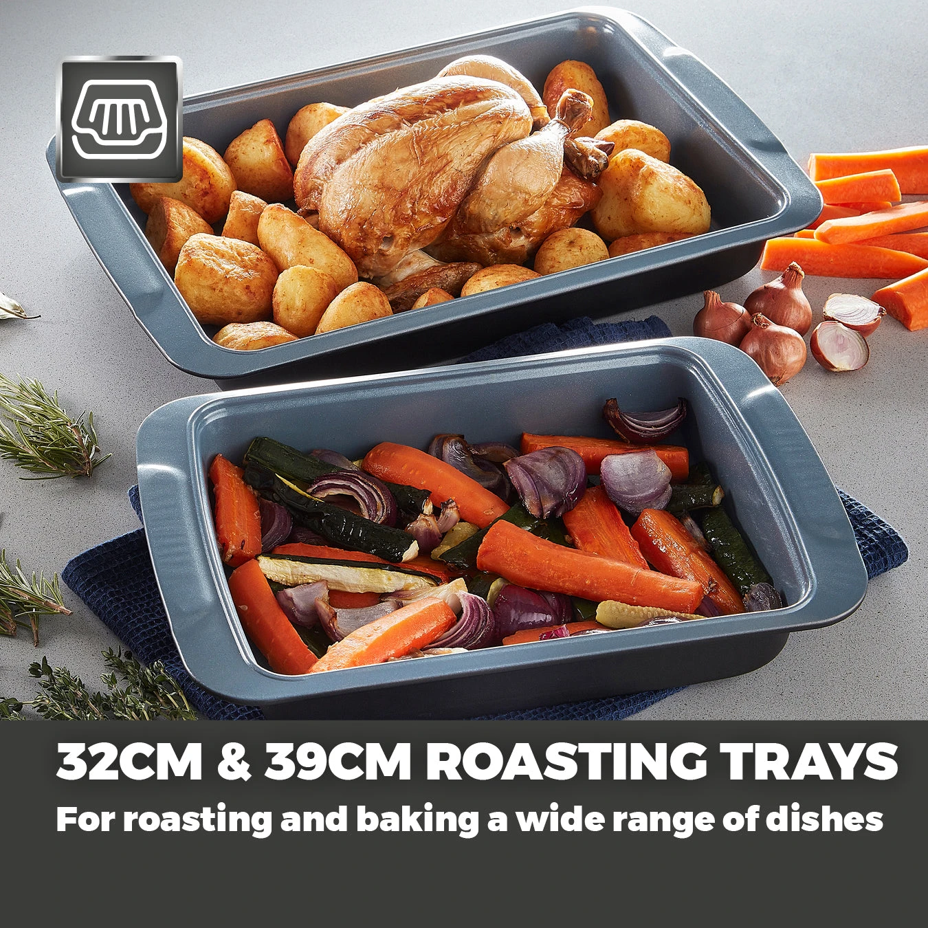 Tower Cerasure 2 Piece Roasting Tray 3 Tower Cerasure 2 Piece Roasting Tray - Image 3