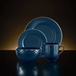 Tower Dinnerware Set 16 Piece - Blue -Tower Store T867002MNB 06