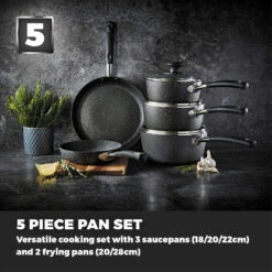 Tower Precision 5 Piece Pan Set - Black -Tower Store T900110 03
