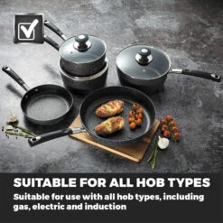 Tower Precision 5 Piece Pan Set - Black -Tower Store T900110 04