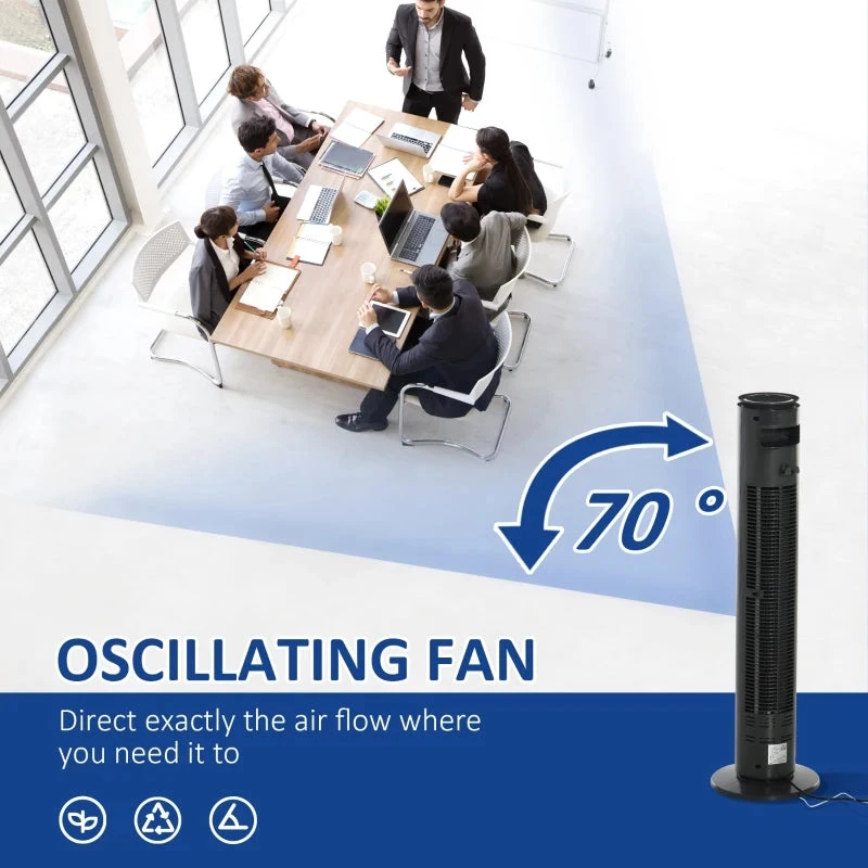 HOMCOM Tower Fan 30'' Freestanding - Dark Grey 6 HOMCOM Tower Fan 30'' Freestanding - Dark Grey - Image 6