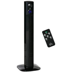 HOMCOM Freestanding Tower Fan 38" With Aroma Function - Black