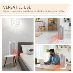 HOMCOM Indoor Space Heater Oscillating Ceramic Heater W/ Adjustable Modes 1000W/2000W -Tower Store c9e5fddea975db1b8518122cb360d384 c51853db b0b8 469e 934c 64fd963a7a47