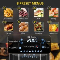 HOMCOM Digital Air Fryer 6.5L - Black -Tower Store cIV81f17e70dafc22 a3a89a64 4025 48ba 8b14 f3292680bfc3