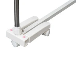 HOMCOM 4 Layers Folding Cloth Hanger Stand Rail Adjustable Garment Rack W/Wheels-White/Silver -Tower Store dxHd4d17ea4fc4642 jpg