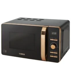 Tower Rose Gold Microwave 20L - Black