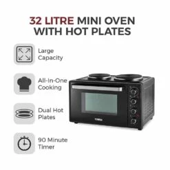 Tower Mini Oven With Hot Plates 32L - Black 10 Tower Mini Oven With Hot Plates 32L - Black -Tower Store image337959343