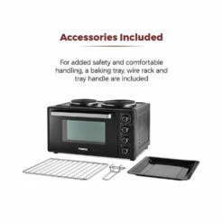 Tower Mini Oven With Hot Plates 32L - Black 11 Tower Mini Oven With Hot Plates 32L - Black -Tower Store image337959345