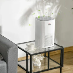 HOMCOM Air Purifier - White -Tower Store l9f6ff18174837bd2 jpg