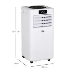 HOMCOM 9000 BTU Portable Air Conditioner For Cooling Dehumidifier Fan, Air Conditioning Unit For Room Up To 18m², With Remote, 24H Timer, Window Mount Kit, R290, A Energy Efficiency -Tower Store m8ca1217f8b4754ad jpg